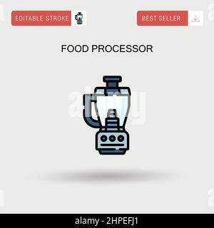 Icône de vecteur simple pour robot de cuisine. Illustration de Vecteur