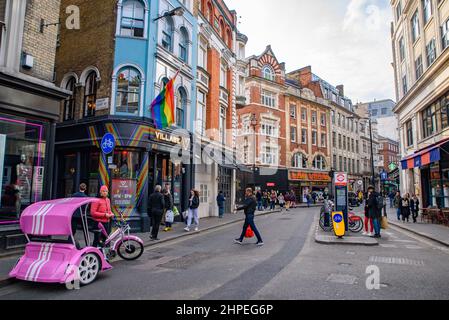 Soho, le quartier à la mode et de divertissement de Londres, Royaume-Uni Banque D'Images