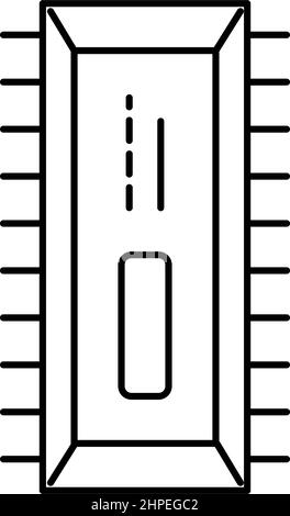 illustration vectorielle d'icône de la ligne de fabrication de semi-conducteurs microchip Illustration de Vecteur