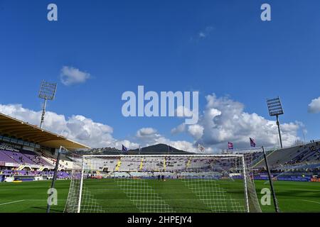 Florence, Italie. 20th févr. 2022. Une vue générale du stade vu avant la série Un match de football 2021/2022 entre ACF Fiorentina et Atalanta BC au stade Artemio Franchi à Florence (Italie), le 20th février 2022. Photo Andrea Staccioli/Insidefoto crédit: Insidefoto srl/Alamy Live News Banque D'Images