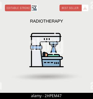 Icône de vecteur simple de radiothérapie. Illustration de Vecteur