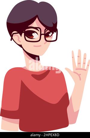 anime jeune homme Illustration de Vecteur