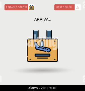 Icône de vecteur simple d'arrivée. Illustration de Vecteur