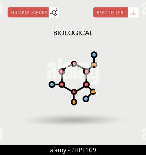 Icône de vecteur simple biologique. Illustration de Vecteur