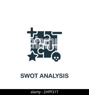 Icône analyse SWOT. Icône monochrome simple pour les modèles, la conception Web et les infographies Illustration de Vecteur