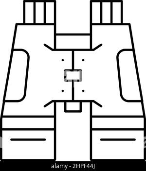 jumelles de randonnée ligne icône illustration vectorielle Illustration de Vecteur