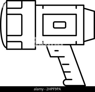 lanterne pour illustration vectorielle d'icône de ligne de chasse Illustration de Vecteur