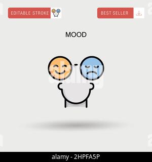 Icône vecteur simple d'humeur. Illustration de Vecteur