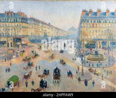 Camille Pissarro, l'avenue de l'Opéra, Paris, (l'avenue de l'Opéra, Paris), peinture, huile sur toile, 1898 Banque D'Images
