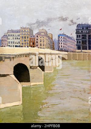 Felix Vallotton, peinture, Pont neuf, (Paris), 1902, huile sur carton Banque D'Images