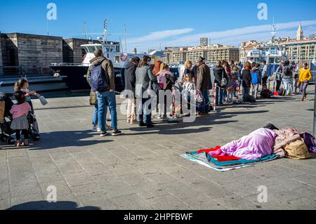 LE VIEUX PORT, MARSEILLE, BDR FRANCE 13 Banque D'Images