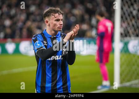 Copenhague, Danemark. 20th févr. 2022. Jakob Breum (8) d'Odense Boldklub vu lors du match Superliga de 3F entre le FC Copenhague et Odense Boldklub à Parken à Copenhague. (Crédit photo : Gonzales photo/Alamy Live News Banque D'Images