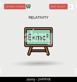 Icône de vecteur simple de relativité. Illustration de Vecteur