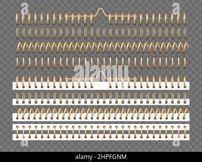Blocs-notes dorés spirales. Éléments de reliure de pages réalistes. Calendriers papier à clapet. 3D feuilles de livre publicitaire sont en place. Reliures de scrapbook. Blocs-notes et Illustration de Vecteur