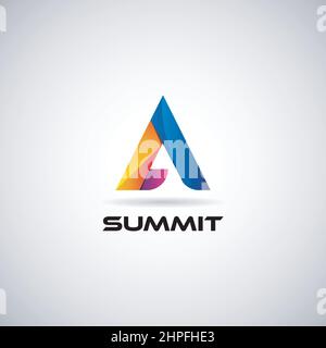 Abstrait coloré Triangle géométrique logo symbole icône symbole Illustration de Vecteur