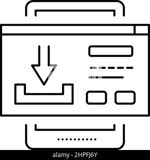 télécharger le contenu ugc ligne icône illustration vectorielle Illustration de Vecteur