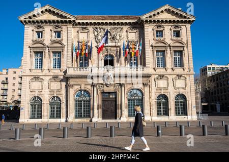 Hôtel de ville, quai du Port, Marseille France Banque D'Images