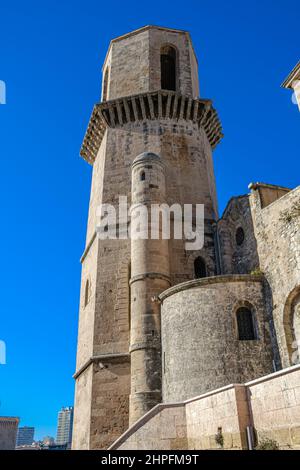 Eglise Saint Laurent Vieux Port, Marseille France Banque D'Images