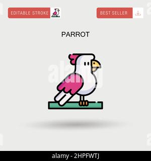 Icône de vecteur simple Parrot. Illustration de Vecteur