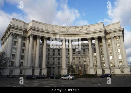 Kiev, Ukraine - novembre 20 2021 : bâtiment du Ministère des Affaires étrangères de l'Ukraine Banque D'Images