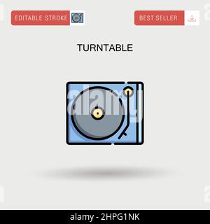 Icône de vecteur simple de plateau tournant. Illustration de Vecteur