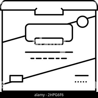 illustration vectorielle de l'icône de la ligne de lait en poudre pour bébé Illustration de Vecteur