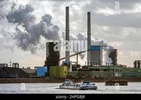 ThyssenKrupp Steel Europe AG sur le Rhin à Duisburg Banque D'Images