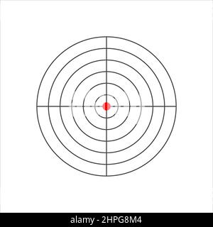 Vecteur de l'icône cible. Symbole plat simple. Illustration du pictogramme Perfect Black sur fond blanc. Illustration de Vecteur