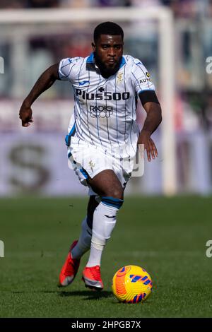 Florence, Italie. 20 février 2022, Jeremie Boga (Atalanta) ; 20 février 2022 - football : championnat italien 2021 2022 ; 26Day ; match entre Fiorentina 1-0 Atalanta au stade Artemio Franchi ; Firenze, Italie ; ; ; ( photo par aicfoto)(ITALIE) [0855] Banque D'Images