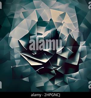 Polygones bleus de triangles abstraits. Arrière-plan géométrique triangulaire. Banque D'Images