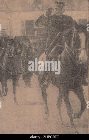 Le commandant en chef français est le général Joffre. ( Joseph-Jacques-Césaire Joffre) DROITS-SUPPLÉMENTAIRES-AUTORISATION-INFO-NON-DISPONIBLES ET EXPIRÉS. Banque D'Images