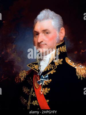 Major-général Henry Dearborn (1751-1829) par Gilbert Stuart (1755-1828), huile sur panneau en acajou, 1812 Banque D'Images