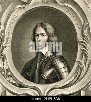 HENRY IRETON (1611-1651) général anglais dans l'armée parlementaire et le droit d'émission d'Oliver Cromwell Banque D'Images