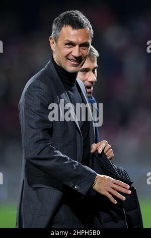 Paolo Maldini de l'AC Milan lors de la série Un match entre l'US Salerntana 1919 et l'AC Milan au Stadio Arechi, Salerno, Italie, le 19 février 2022. Photo de Giuseppe Maffia. Banque D'Images