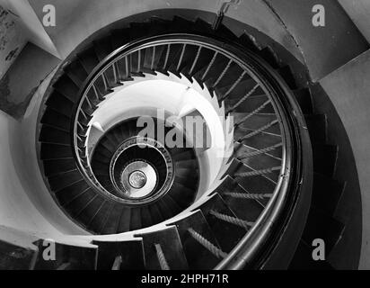 Phare escalier en colimaçon lyngvig fyr au danemark Banque D'Images