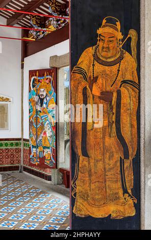 Singapour - 13 septembre 2019 : Thian Hock Keng, le plus ancien temple bouddhiste du peuple Hokkien dans le pays construit pour adorer Mazu, une déesse de la mer chinoise Banque D'Images