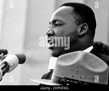 Le Dr Martin Luther King, Jr. A prononcé son « discours de rêve » lors de la marche sur Washington CA. 28 août 1963 Banque D'Images