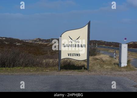 SYLT, ALLEMAGNE -13 MARS 2020: Au Beach bar Sansibar, Kampen, Sylt, Frise du Nord, Schleswig-Holstein, Allemagne, Europe Banque D'Images