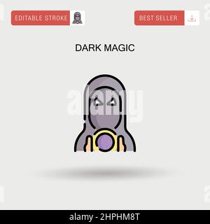 Icône de vecteur simple magique sombre. Illustration de Vecteur