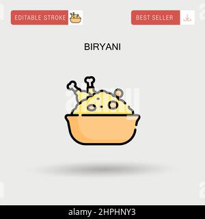 Icône de vecteur simple biryani. Illustration de Vecteur