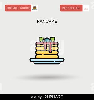 Icône de vecteur simple Pancake. Illustration de Vecteur