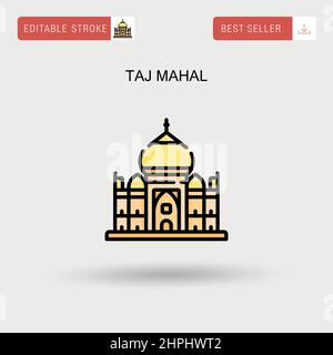 Icône de vecteur simple Taj mahal. Illustration de Vecteur