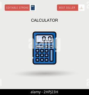 Calculatrice icône de vecteur simple. Illustration de Vecteur