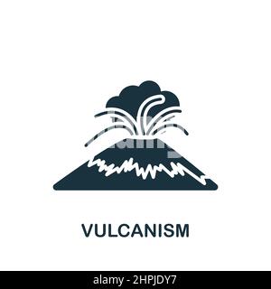 Icône Vulcanisme. Icône monochrome simple pour les modèles, la conception Web et les infographies Illustration de Vecteur