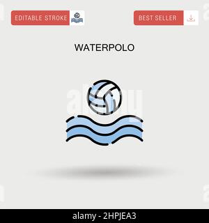 Waterpolo simple vecteur icône. Illustration de Vecteur