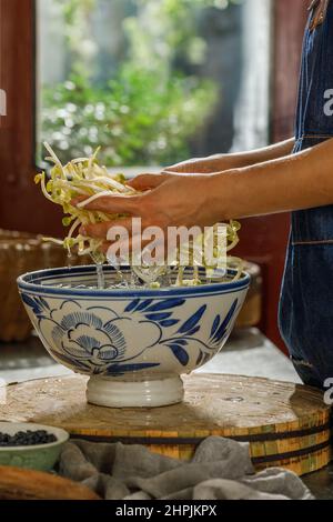 Nettoyez les germes de grain Banque D'Images