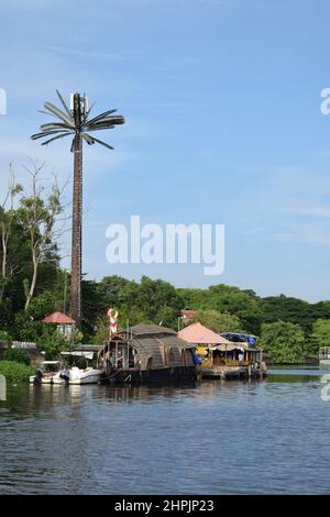 Maison Bateaux dans Kerala, Voyage et tourisme à Gods sur le pays, Kerala Banque D'Images