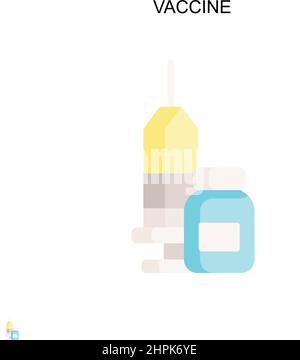 Icône de vecteur simple de vaccin.Modèle de conception de symbole d'illustration pour élément d'interface utilisateur Web mobile. Illustration de Vecteur