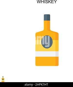 Icône de vecteur simple Whiskey.Modèle de conception de symbole d'illustration pour élément d'interface utilisateur Web mobile. Illustration de Vecteur