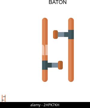 Icône de vecteur simple Baton. Modèle de conception de symbole d'illustration pour élément d'interface utilisateur Web mobile. Illustration de Vecteur